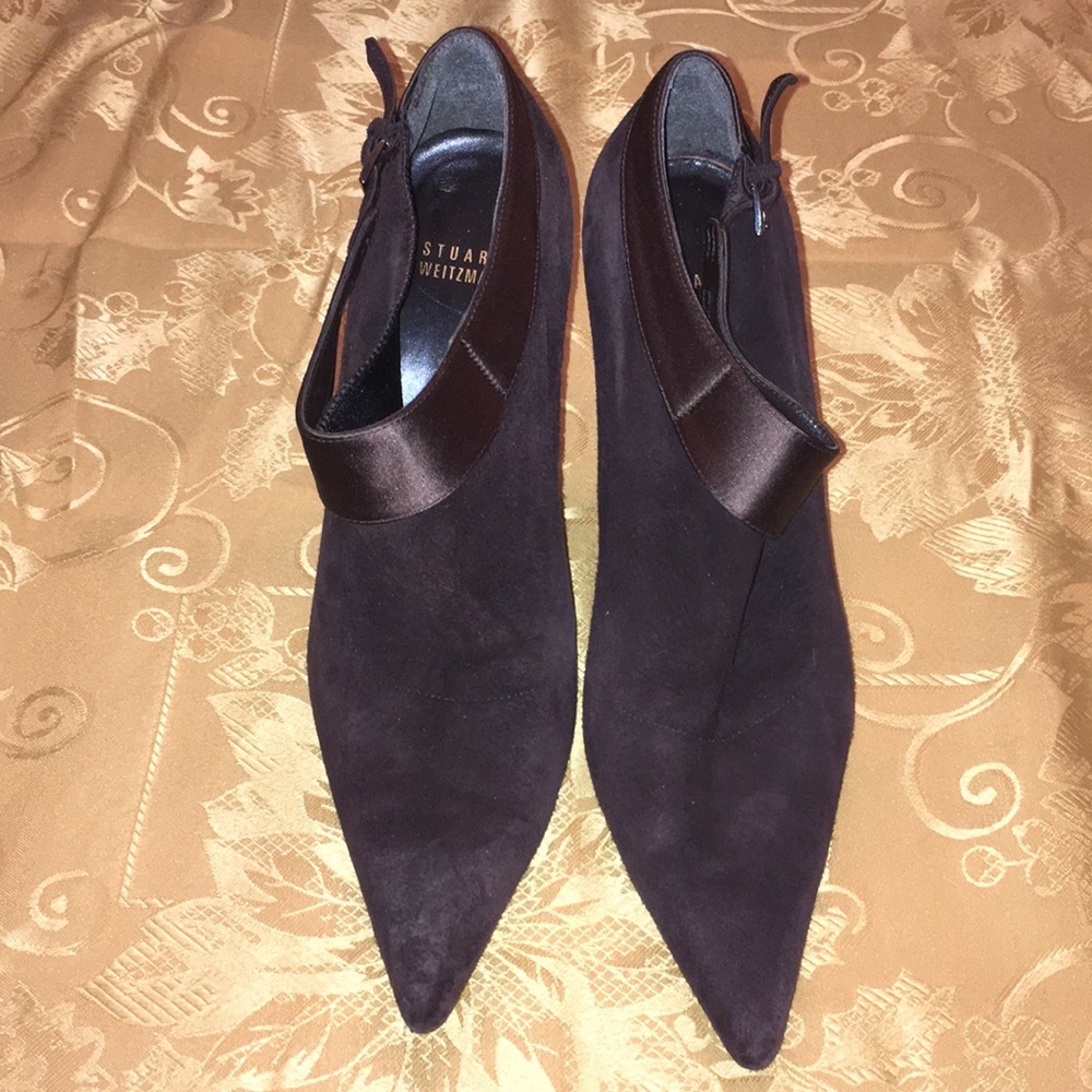 Stuart weitzman suede heeled booties